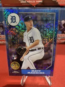 🔥Mint-2022 Topps Chrome Silver Pack Blue Refractor Matt Manning Rookie 110/150 - Picture 1 of 3