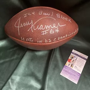 Jerry Kramer Signed Auto Duke Football JSA Ice Bowl Script Green Bay Packers - Picture 1 of 4