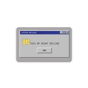 Credit Card Vinyl Skins Vintage Windows System Message Funny Decal - Picture 1 of 2