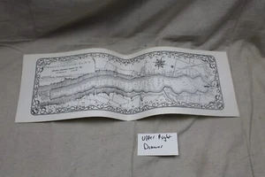 Vintage Chart of Owasco Lake Map Depths Nolan Sporting Goods 22.5" x 7.5" - Picture 1 of 11