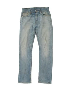LEVI'S Mens 504 Distressed Straight Jeans W29 L32 Blue Cotton BI12 - Picture 1 of 3