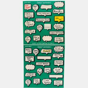 Vintage Chitter Chatter Self Adhesive Photo Cartoons Sticker 2 Sheet Green - Picture 1 of 3