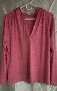 Under Armour Pink Long Sleeved Hoodie/Shirt Running Womens XL - Picture 1 of 5