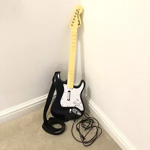 XBOX 360 ROCK BAND FENDER STRATOCASTER GUITAR - Wired - Tested Working - Picture 1 of 6