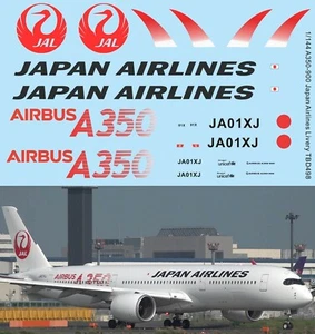 1/144 Decals per Airbus A350 900 Japan Airlines LTBD498 - Imagen 1 de 1