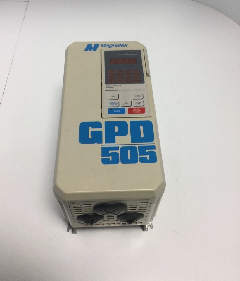 PRE-OWNED, MAGNETEK, GPD505V-A006, GPD505 AC DRIVE, 200-230V, 3PH, 344703.(8F-3) - Image 1 of 4