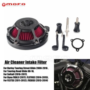 Air Cleaner Intake Filter Kit For Harley Touring Road Street Glide 08-16 Softail - Imagen 1 de 8
