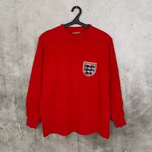 VINTAGE 1970's ENGLAND NATIONAL TEAM AWAY FOOTBALL SHIRT TOFFS JERSEY SIZE L - Picture 1 of 7