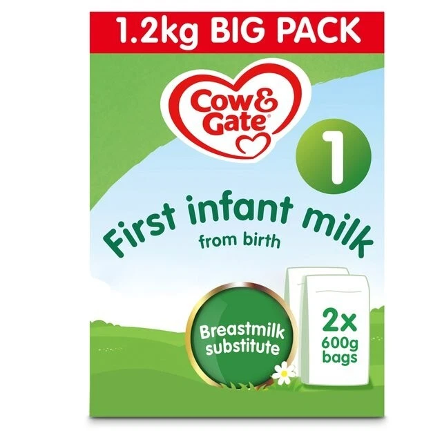 Cow & Gate First Powder Milk Maxi Pack 2 x 600g - Изображение 1 из 3