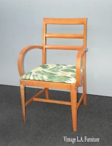 Vintage Mid Century Danish Modern Side Chair w Curved Armrests - Picture 1 of 12