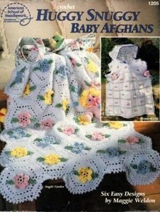 AMERICAN SCHOOL OF NEEDLEWORK CROCHET HUGGY SNUGGY BABY AFGHANS VINTAGE - Picture 1 of 2