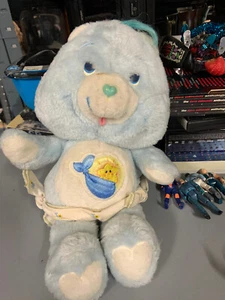 Care Bears BABY TUGS BEAR mit Windel blau-weiß Plüsch Vintage 1983 Kenner - Bild 1 von 13
