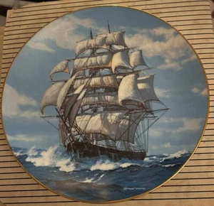 The Twilight Under Full Sail by Charles Vickery 9" Fine China Plate 1989 - Picture 1 of 3