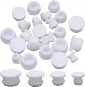 32PCS 4 Sizes White Silicone Stoppers for Salt and Pepper Shakers 15/64 5/16 25/ - Picture 1 of 3