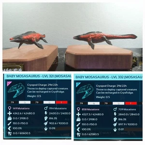 ARK ASCENDED PVE OFFICIAL PAIR BABY MOSA DEADPOOL HIGH STATUS PC/XBOX/PS5 - Picture 1 of 3