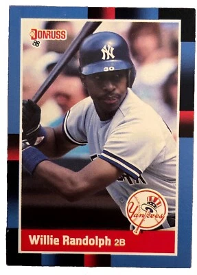 Excelente: Tarjeta coleccionable vintage 1988 Donruss Willie Randolph New York Yankees Foto 1 de 2