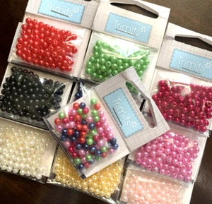 4mm Craft Pearls Acrylic Trimits Seed Beads 86 Pack - Picture 1 of 18