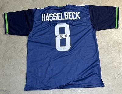 Camiseta Beckett personalizada firmada por Matt Hasselbeck de los Seattle Seahawks Foto 1 de 4