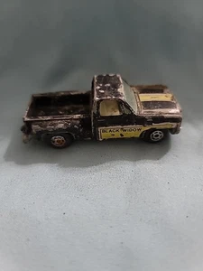 Yatming Chevy Stepside Black Widow 1973 Made In Hong Kong Klappheckklappe - Bild 1 von 4