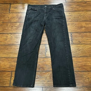 Levi 569 Jeans Mens 36x34 (Fit 36x30) Black Straight Skater Cotton Faded Look - Picture 1 of 11