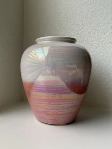 RARE Vintage Ceramic VASE SCHEURICH WEST GERMANY 504-20 MCM Pink Luster Glaze 8” - Picture 1 of 5
