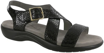 SAS Laguna Weave Nero Strap Sandals Size 7 M $131 in Black - Image 1 of 4