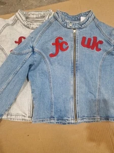 Fcuk French Connection Denim Jacket Size 10 X2 - Picture 1 of 1