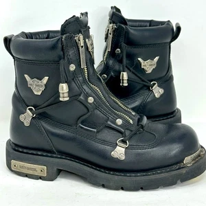 Harley-Davidson Stivali da equitazione in pelle leggera con freni da uomo - NERO - Foto 1 di 14