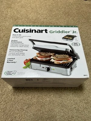 Cuisinart Griddler Jr. Model GR-3 New In Box - Image 1 of 4