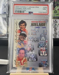 1995 AYRTON SENNA Futera Thanks Adelaide GRAND PRIX FORMULA ONE F1 Card PSA 9 - Picture 1 of 2