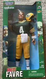 Figurina STARTING LINEUP 1998 GREEN BAY PACKERS HOF QB BRETT FAVRE POSABILE 12” - Foto 1 di 11