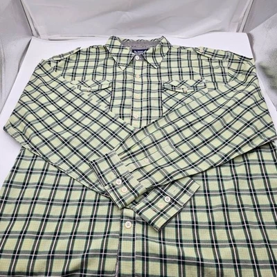 Camisa de hombre Akademiks con botones manga larga a cuadros multicolor talla 5XL Foto 1 de 4
