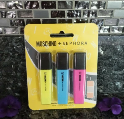 Moschino + Sephora highlighter cheek set new in box full size - Image 1 of 4