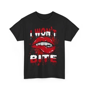 Lustiges Halloween T-Shirt, I Won't Bite Halloween Kostüm - Bild 1 von 16