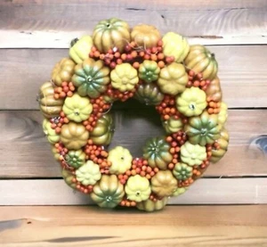 Fall Wreath Front Door Thanksgiving Wreath Harvest Pumpkins Autumn Decor - Picture 1 of 1