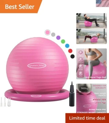 Anti-Burst and Slip Resistant Exercise Ball Yoga Ball Fitness Ball Birthing B... - Image 1 of 4