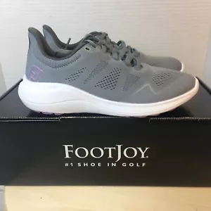 FootJoy Women's Flex Spikeless Golf Shoes-95766-Grey/Purple- Size 6 New in Box - Picture 1 of 7