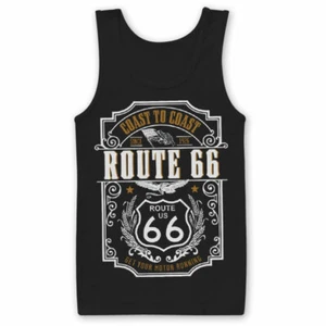 Officially Licensed Route 66 - Coast To Coast Tank Top Vest S-XXL Sizes - Picture 1 of 1