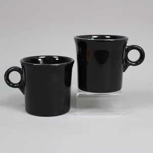 Fiestaware Black Homer Laughlin Tom & Jerry Ring Handle Mug Coffee Cup Set of 2 - Picture 1 of 8
