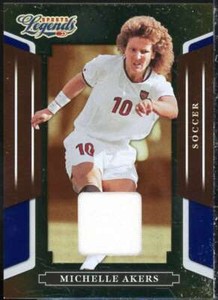 Michelle Akers Card 2008 Donruss Sports Legends Materials Mirror Blue #33 