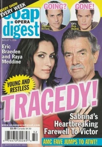 Soap Opera Digest Aug 5, 2008 ERIC BRAEDEN-RAYA MEDDINE-MICHAEL GRAZIADEI-JON P - Imagen 1 de 1