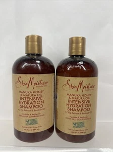 (2) Shea Moisture Manuka Honey Mafura Intensive Hydration Retention Shampoo 13oz - Picture 1 of 3