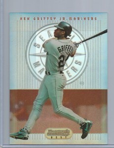 Ken Griffey Jr 1995 Bowman's Best Jumbo REFRACTOR 5.75 x 4.25" #49 Mariners RARE