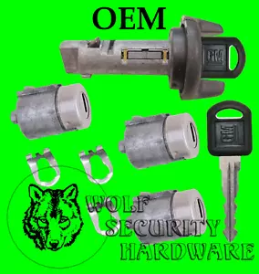 Yukon Tahoe Suburban 95-97 Ignition Key Switch Cylinder & Door Lock Set 2 Keys - Picture 1 of 2