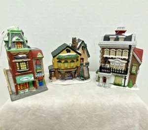 3 Dept 56 Charles Dickens Christmas Dorothy's GRAPE INN CROWN CRICKET Set 1 - Picture 1 of 12