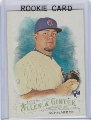 KYLE SCHWARBER ROOKIE CARD 2016 Chicago Cubs Baseball TOPPS ALLEN & GINTER RC - Image 1 of 2