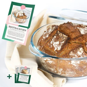 Brotbackform mit Deckel Glas Brot Backform rund | knuspriges Brot selber backen - Bild 1 von 6