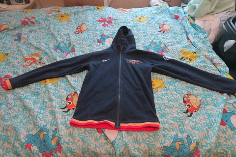 NBA Nike 75th Anniversary Showtime Hoodie Zip New Orleans Pelicans Youth M 10-12 Cover