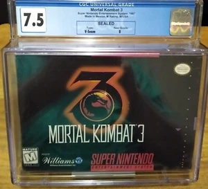 Mortal Kombat 3 III 1995 nuovo Super Nintendo SNES sigillo di fabbrica CGC grado 7,5 B - Foto 1 di 8
