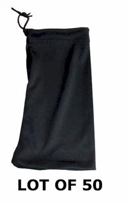 Venta al por mayor *REVENTA* 50 gafas de sol negras de microfibra bolsa de transporte estuche limpieza Foto 1 de 2